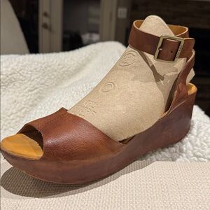 Kork-ease Stasia heels, brown leather, size 10 sandals brown terra $210